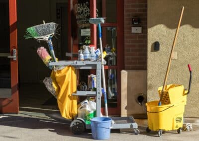 cleaning 04 cleaning cart outside